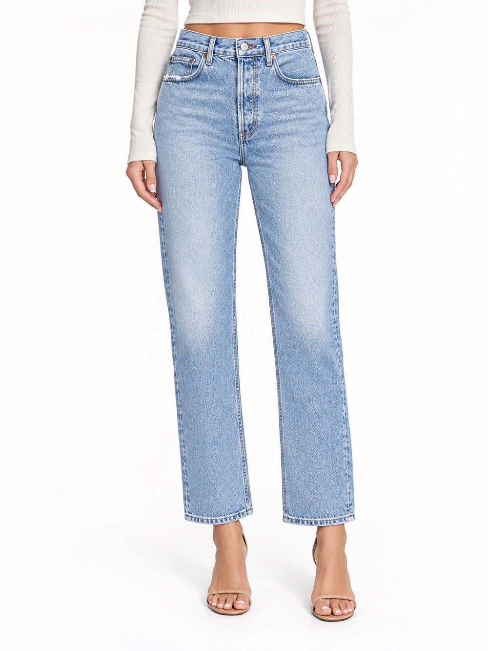 AGOLDE 90's Pinch Waist High Rise Straight Jeans in Riptide Waist 27
